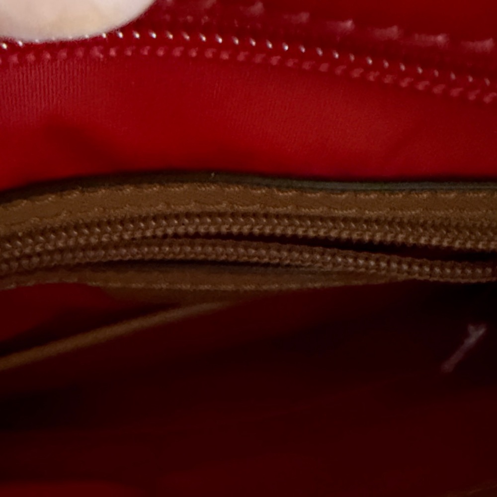 Michael Kors Red Nylon Crossbody with Tan Strap - Picture 5 of 5